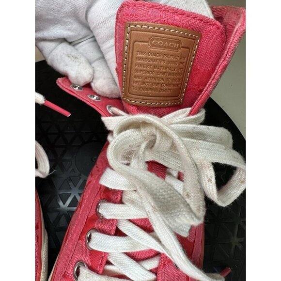 Coach High-top Sneaker Womens Pink Maisie Sz 6B - Picture 12 of 12
